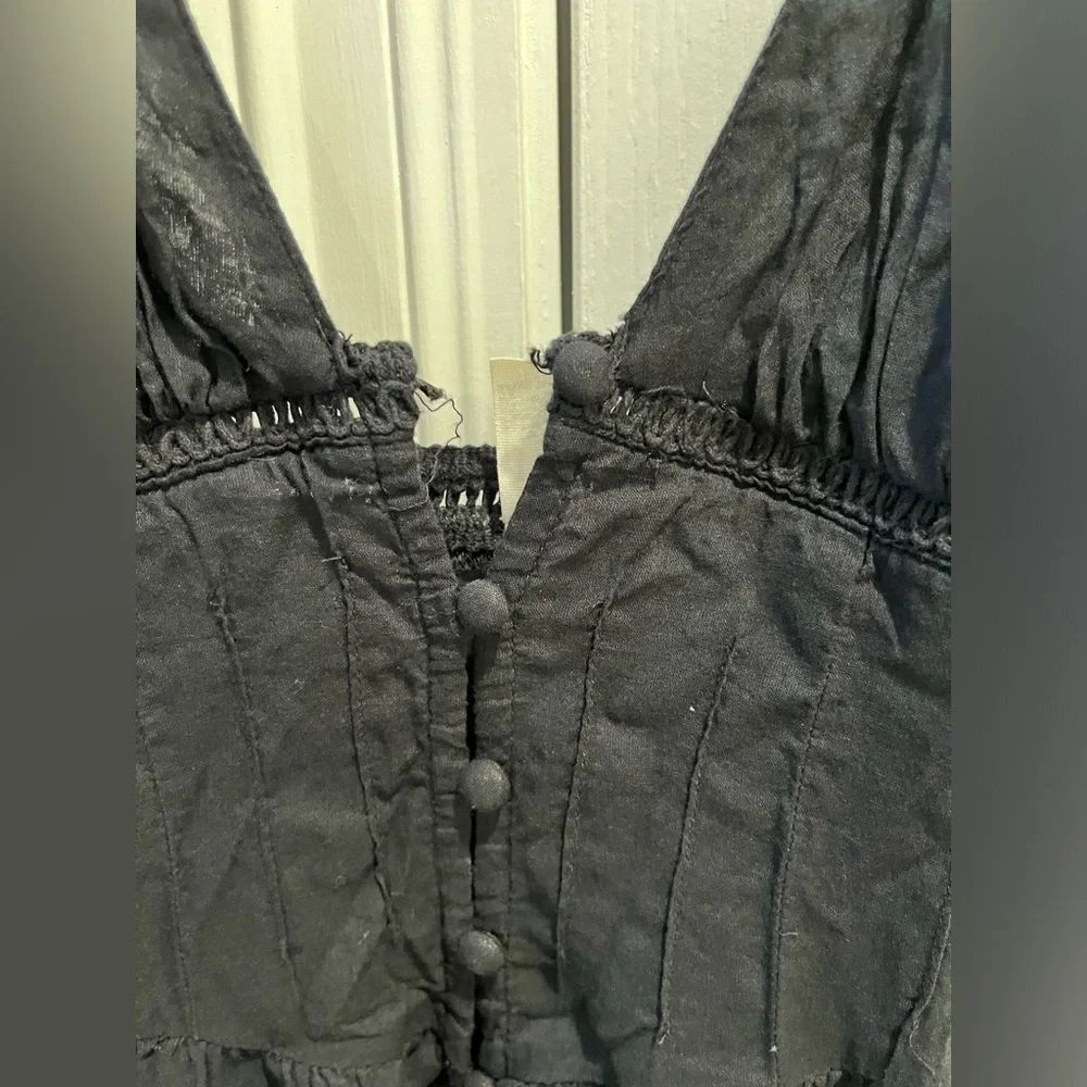 Free People Intimately Isabella Button Front Tiered Lace Maxi Slip Dress XS - Picture 9 of 13